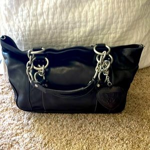 VINTAGE y2k JUICY COUTURE bucket shoulder leather bag